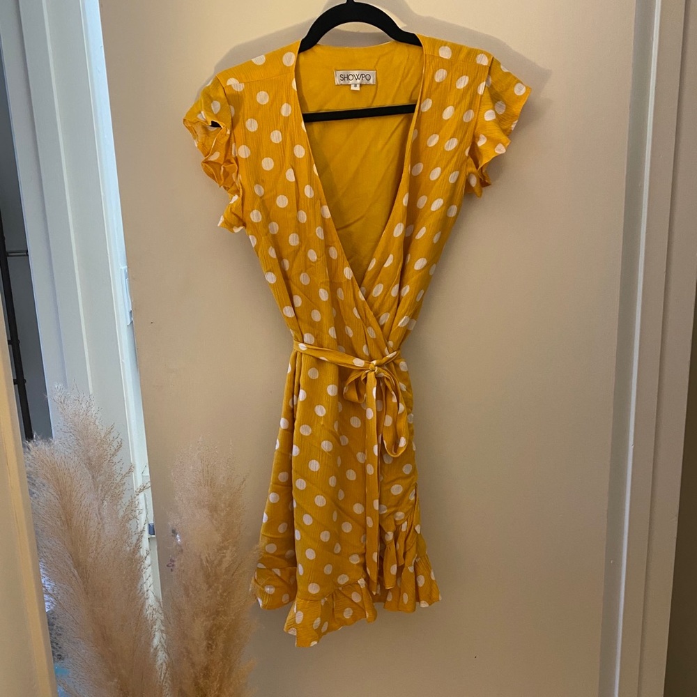 Showpo wrap polka dot dress